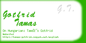 gotfrid tamas business card